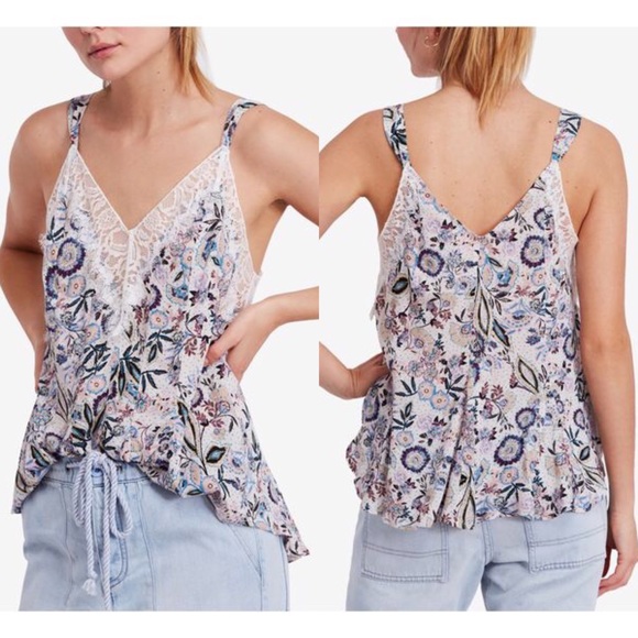 •NWT Free People lace floral cami• - Picture 5 of 5